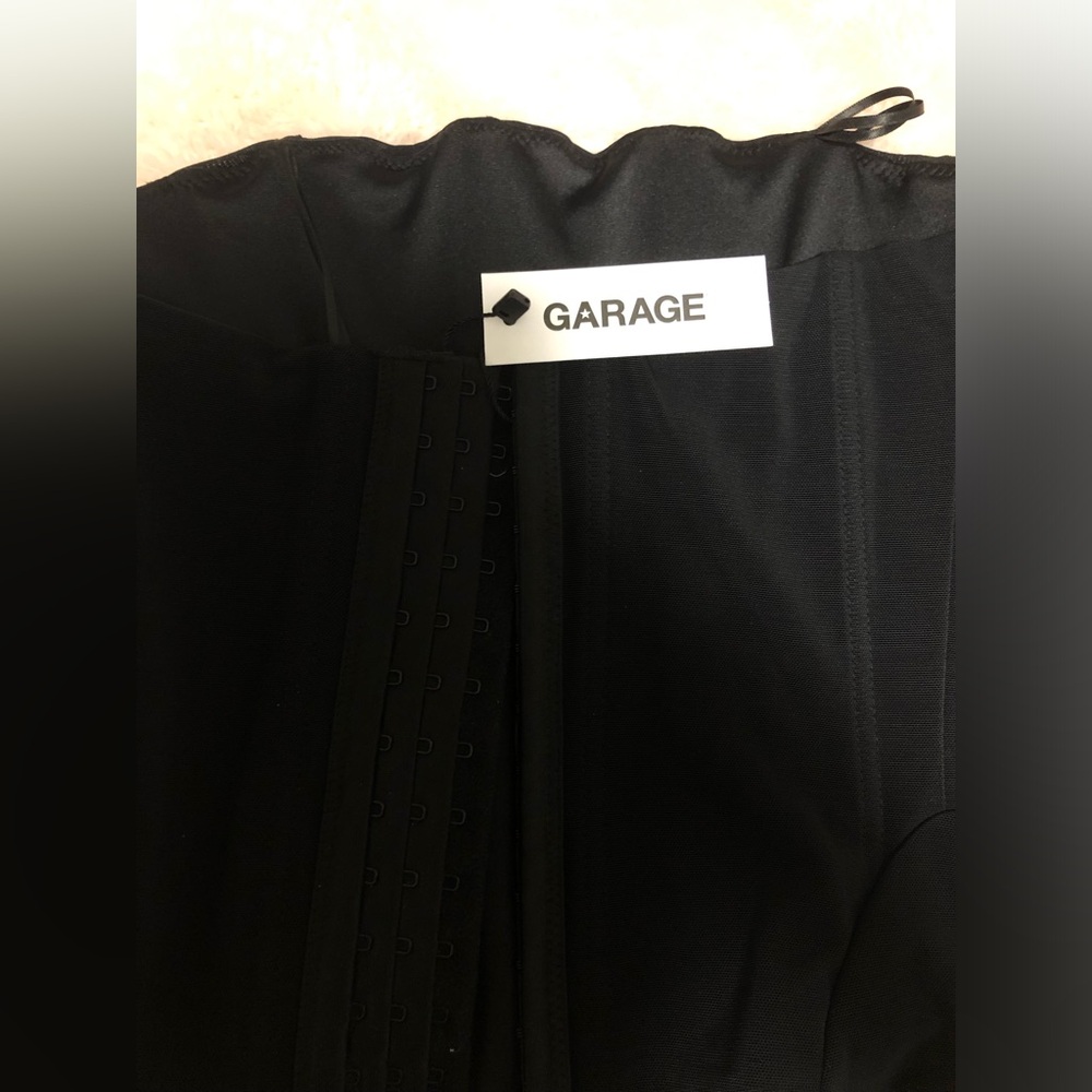 Garage Jet Black Longline Tube Corset - Picture 2 of 5